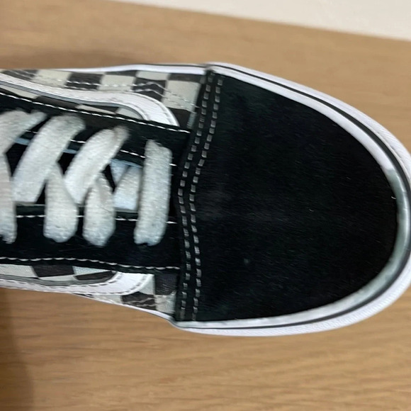 Vans Off The Wall - Old Skool Checkerboard - Suede Sneakers - Black/White sz 5 - Picture 14 of 16